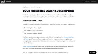 Your Freeletics Coach subscription – Help Center