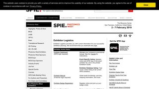 Exhibitor Logistics | SPIE Photonics West