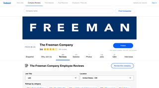 Working at The Freeman Company: 336 Reviews | Indeed.com