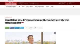 How Dallas-based Freeman became the world's largest event ...