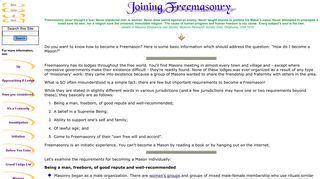 Joining Freemasonry