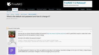 What is the default root password and how to change it? | FreeNAS ...