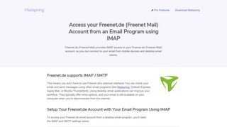 How to access your Freenet.de (Freenet Mail) email account using IMAP
