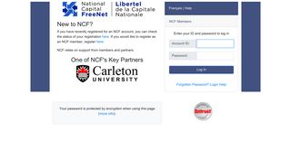 Secure Login for the National Capital FreeNet