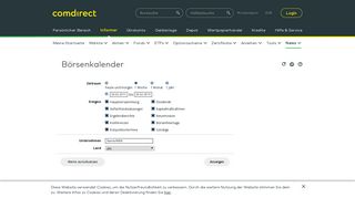 Börsenkalender - News - Informer | comdirect.de