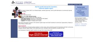 National Capital FreeNet, Ottawa's not-for-profit internet provider (ISP)