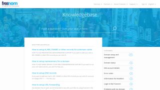 Knowledgebase - Freenom