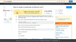 How to create a subdomain at freenom.com? - Stack Overflow