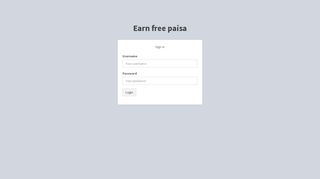 Earn free paisa