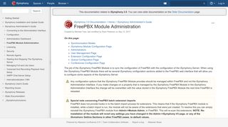FreePBX Module Administration - iSymphony 3.5 Documentation ...