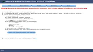 Freeport McMoRan Guide to Self-Service Password Reset (SSPR ...