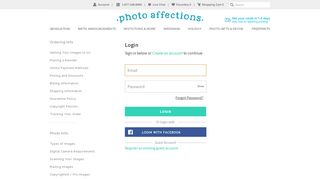 My Account - PhotoAffections