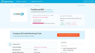FreeScore360 Reviews (February 2019) | Credit Monitoring Tools ...