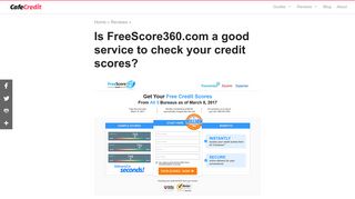FreeScore360 Credit Score Review | Cafe Credit
