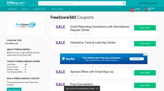 FreeScore360 Coupons & Promo Codes 2019 - Offers.com