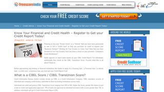 Get your Credit Report | Cibil Consumer Login Process Information