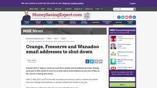 Orange, Freeserve and Wanadoo email addresses to shut down