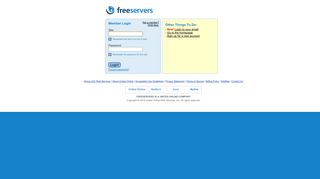 FreeServers - Member Login