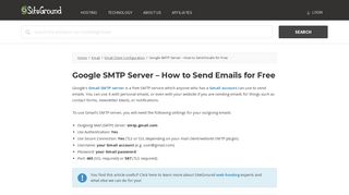 Google SMTP Server - How to Send Emails for Free - SiteGround