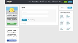 Login - ZapSplat - Download free sound effects