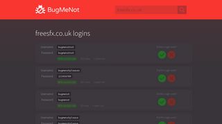 freesfx.co.uk passwords - BugMeNot