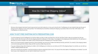 FreeShipping.com Get Free Shipping