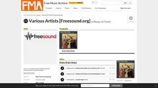 Free Music Archive: Various Artists [Freesound.org]