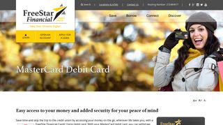 MasterCard Debit Card - FreeStar Financial Credit Union