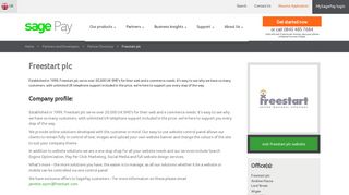 Freestart plc - Sage Pay