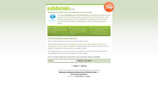 subdomain.com - Register a free subdomain of .com.nu free domain ...