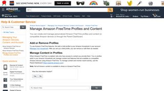 Amazon.com Help: Manage Amazon FreeTime Profiles and Content