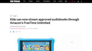 Kids can now stream approved audiobooks through Amazon's ...