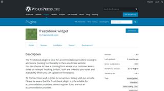 freetobook widget | WordPress.org