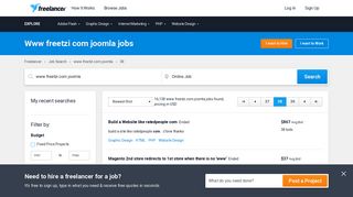 Www freetzi com joomla Jobs, Employment | Freelancer