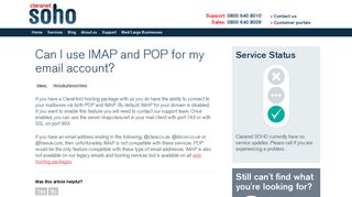 IMAP and POP, how to set up my email - Claranet SOHO