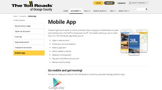 Mobile App | The Toll Roads