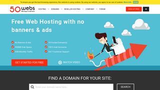 50Webs.com: Free Web Hosting with no banners & ads