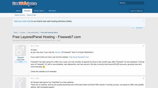 Free LayeredPanel Hosting - Freeweb7.com | Web hosting community ...