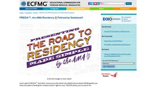 ECFMG | FREIDA, AMA Residency & Fellowship Database