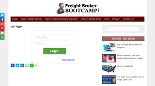 test login | Freight Broker Boot Camp