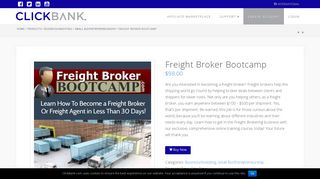 Freight Broker Bootcamp - ClickBank