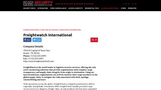 Freightwatch International - Security Info Watch