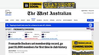 Fremantle Dockers set membership record, go past 55,000 members ...