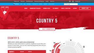 COUNTRY 5 - Sydney Swans Membership