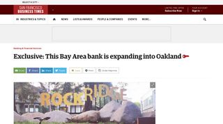 Exclusive: This Bay Area bank is expanding into Oakland - San ...