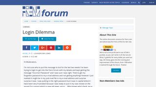 Login Dilemma | Frenz Forum