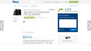 SOLVED: Cant sign in to m.frenzo.com from my computer - Fixya