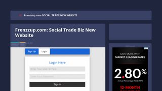 Frenzzup.com: Social Trade Biz New Website