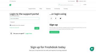 Login - There is no helpdesk here! - Freshdesk