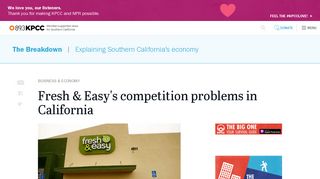 Fresh & Easy's competition problems in California | 89.3 KPCC